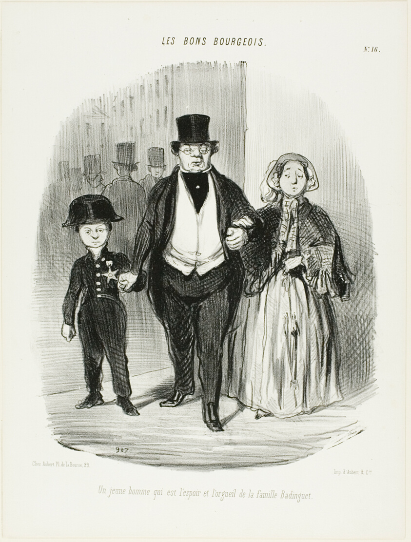 A Young Man Who is the Pride and Hope of the Badinguet Family, plate 16 from Les Bons Bourgeois