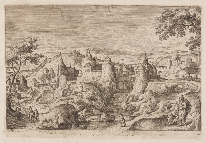 Plate 4, from Landscapes with Scenes from the Old and New Testament and Ovid’s Metamorphoses