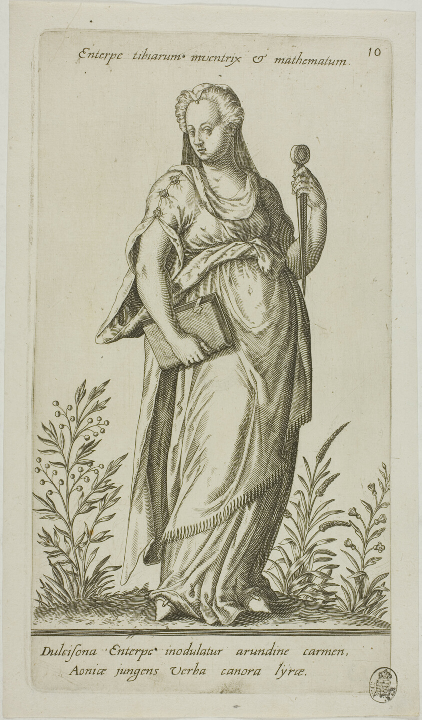 Enterpe, Muse of Music, plate 10 from Parnassus Biceps