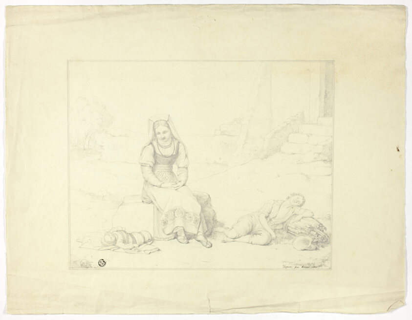 Roman Peasant Woman and Sleeping Children