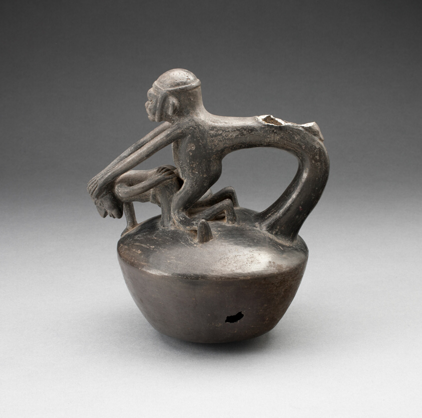 Stirrup Spout Vessel Depicting Erotic Scene