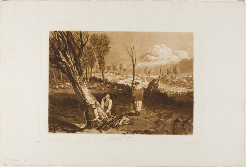 Hedging and Ditching, plate 47 from Liber Studiorum