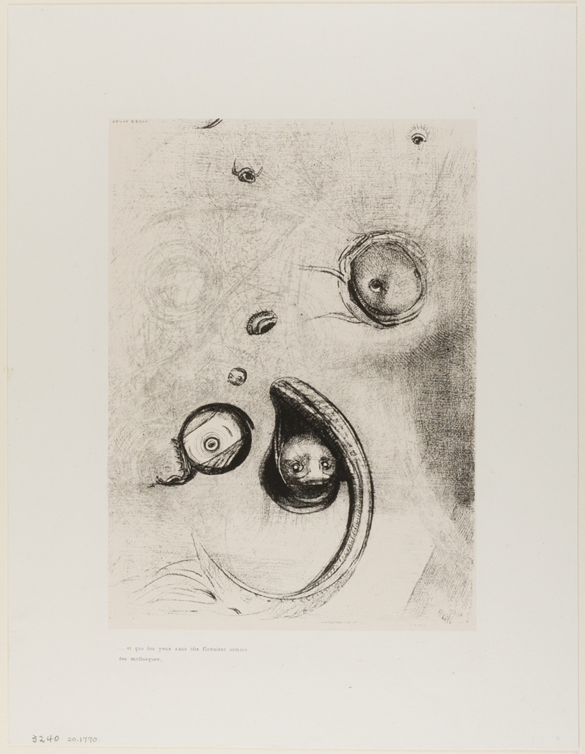 Et que des yeux sans tete flottaient comme des mollusques, plate XIII of Tentation de St. Antoine