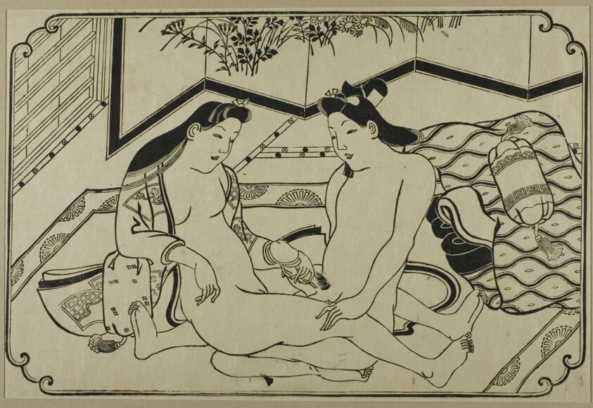A sheet from a shunga album