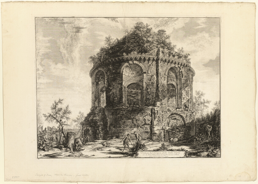 View of the So-Called Tempio della Tosse (Temple of the Cough) on the Via Tiburtina a mile from Tivoli, from Views of Rome