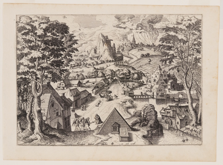 Abraham Entertaining Angels, from Landscapes with Biblical Subjects and Saints