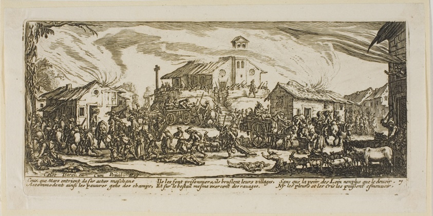 Plundering and Burning a Village, plate seven from The Large Miseries of War