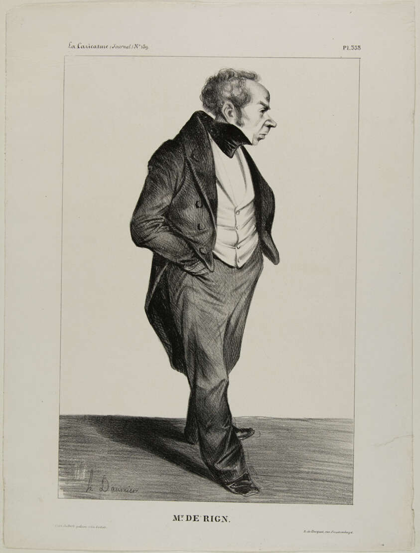 Mr. De Rign, plate 333 from Célébrités de la Caricature
