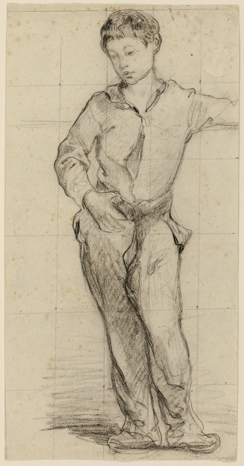 Young Man Standing (Léon Leenhoff) (recto); Sketch of Standing Boy (verso)