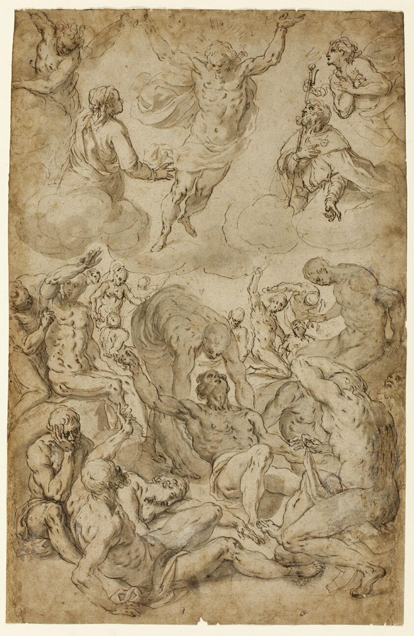Saint Roch and the Virgin Interceding with Christ on Behalf of Plague Victims
