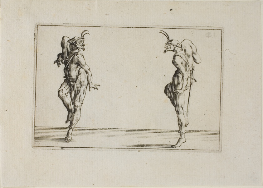 The Two Pantaloons Looking at Each Other, from The Caprices