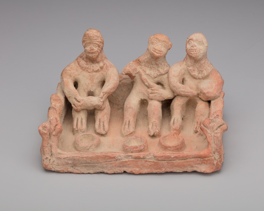 Votive Tank Shrine with Three Monkey Musicians