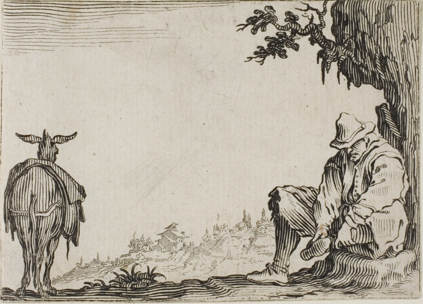 The Peasant Removing his Shoes, from The Caprices