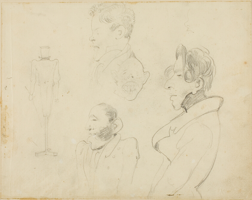 Sheet of Caricatures