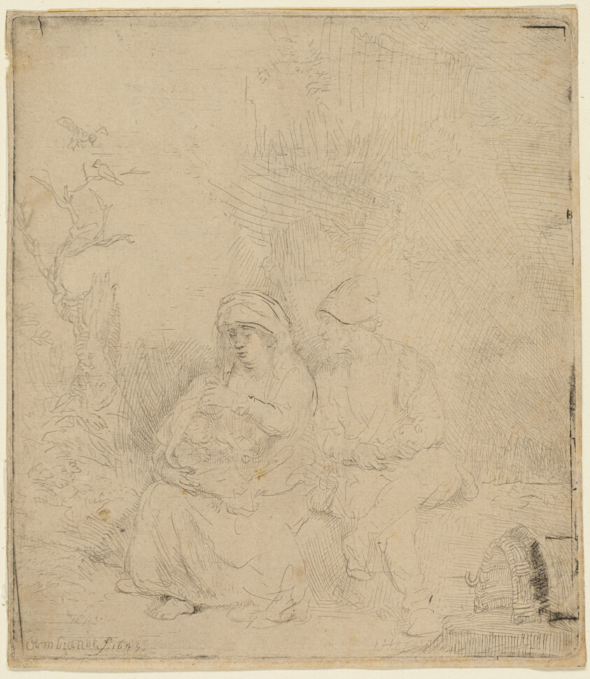 The Rest on the Flight into Egypt: Lightly Etched