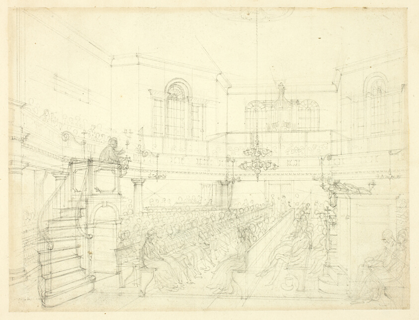 Study for The Magdalen Chapel, from Microcosm of London