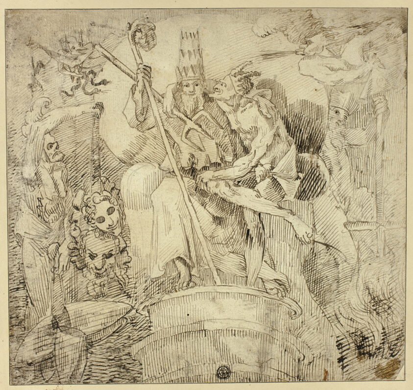 Pope Embraced by Devil
