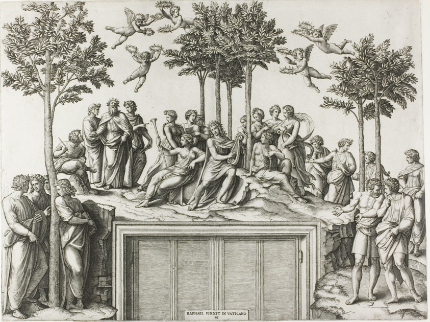 Apollo on Parnassus, Surrounded by the Muses and Poets
