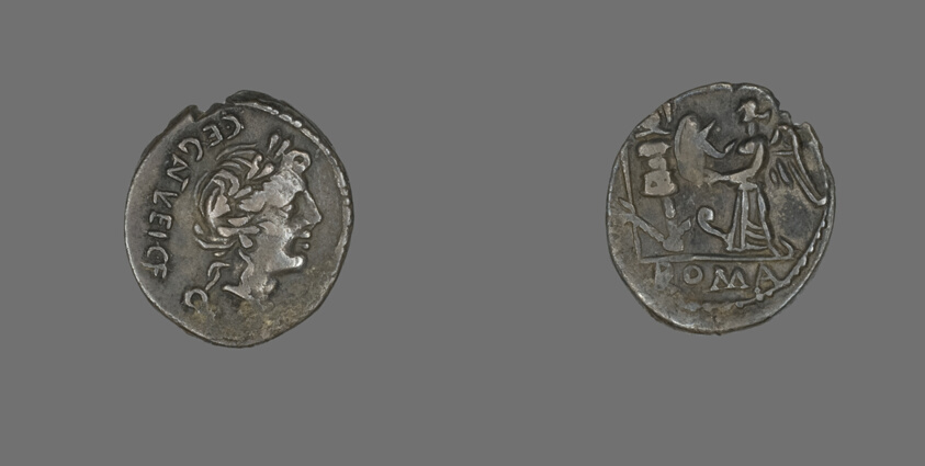 Quinarius (Coin) Depicting the God Apollo