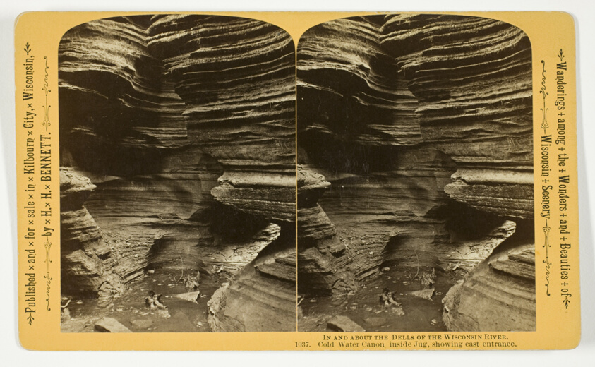 Cold Water Canon inside Jug, showing east entrance, No. 1037 from the series "In and About the Dells of the Wisconsin River"