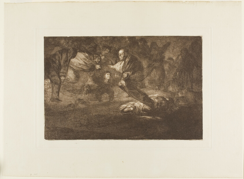God creates them and they join up together, plate 18 from Los Proverbios