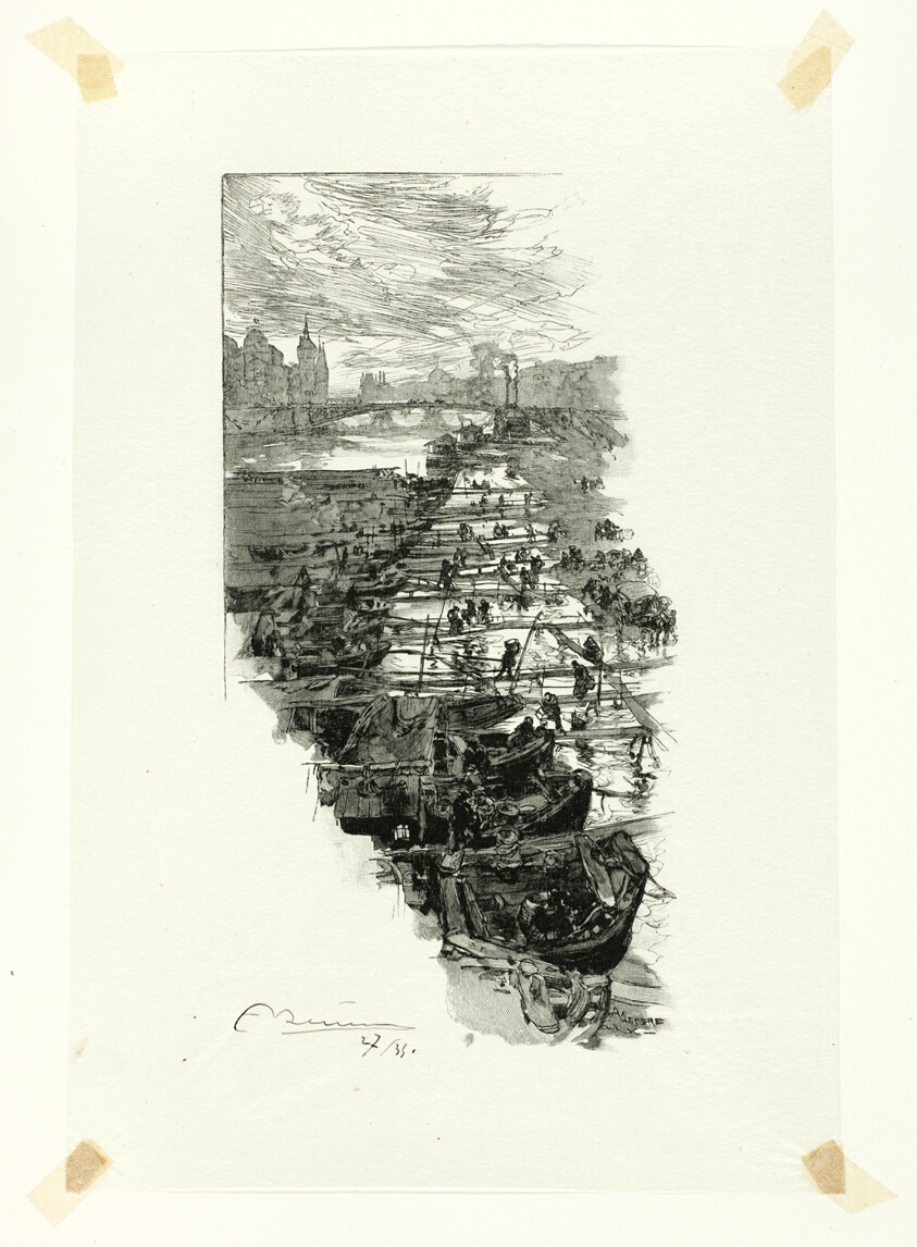 Apple Market, Viewed from the Pont Louis-Philippe, plate seven from Le Long de la Seine et des Boulevards