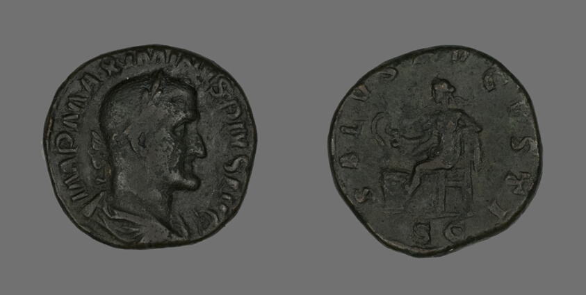 Sestertius (Coin) Portraying Emperor Maximinus