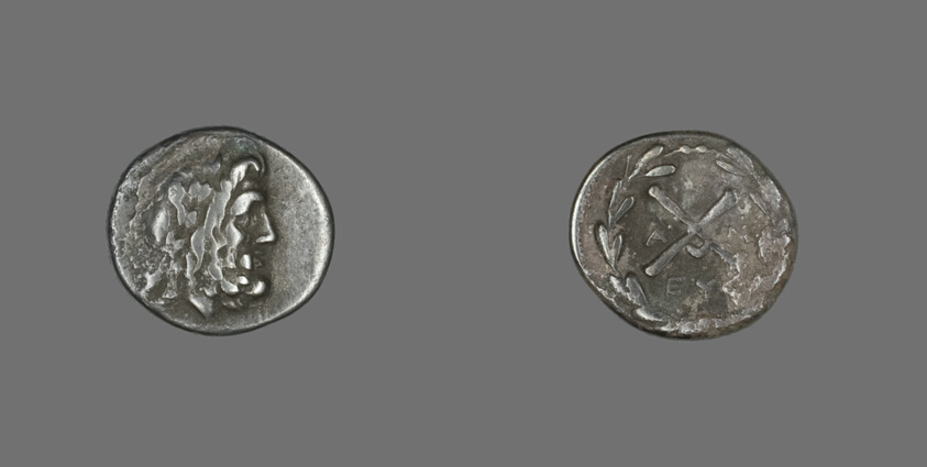 Hemidrachm (Coin) Depicting the God Zeus Amarios
