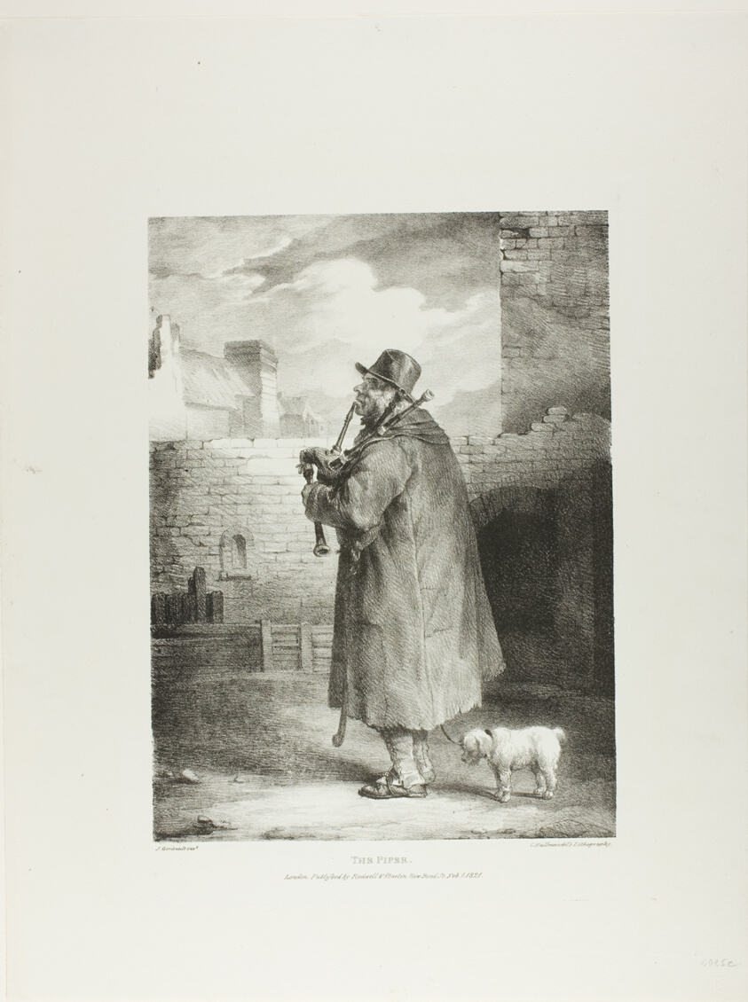 The Piper, plate 1 from Various Subjects Drawn from Life and on Stone (The English Suite)