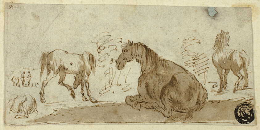 Studies of Horses in a Landscape