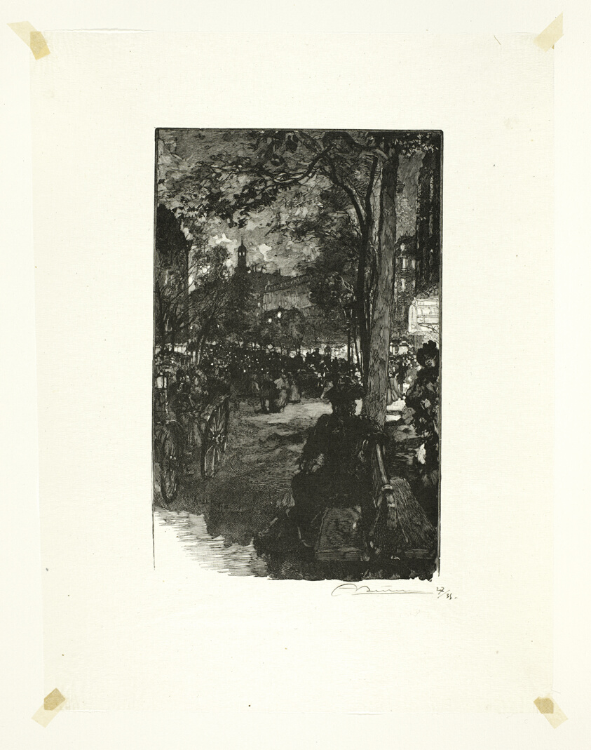 Boulevard Montmartre, Evening, plate fifteen from Le Long de la Seine et des Boulevards