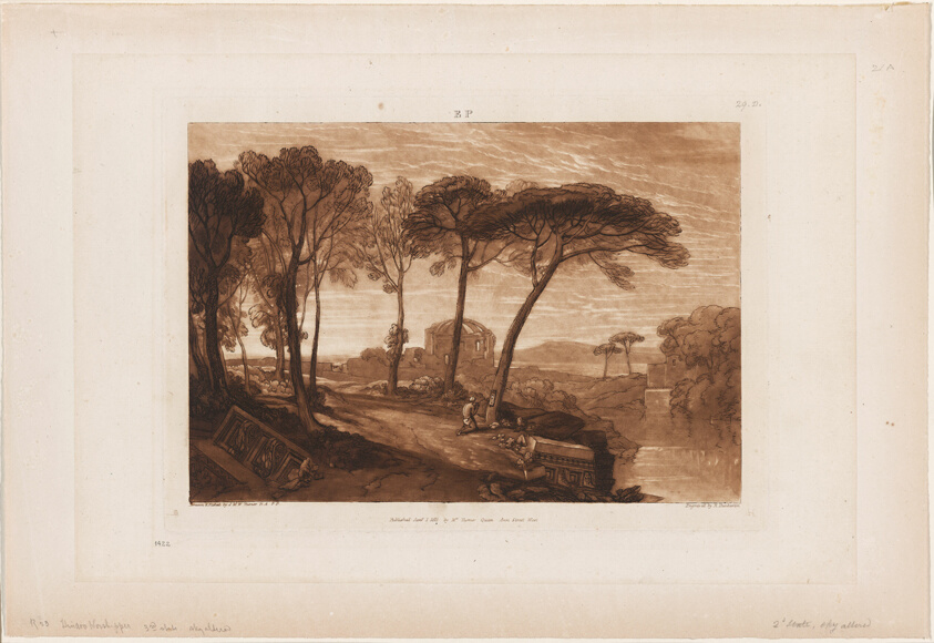 The Temple of Minerva Medica, plate 23 from Liber Studiorum