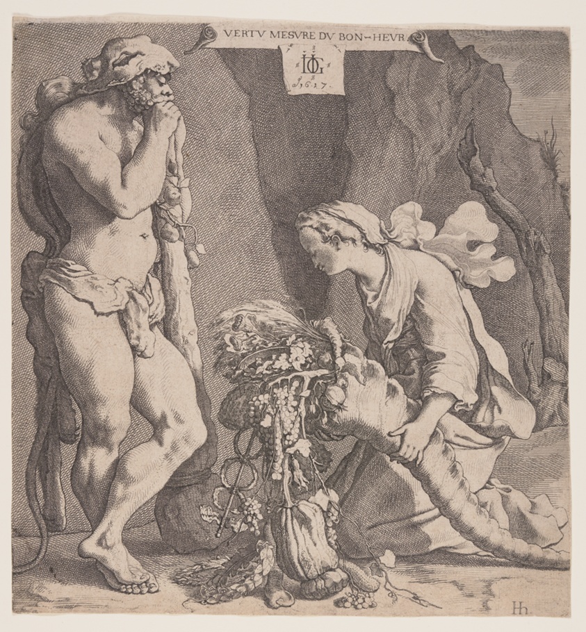 Fortuna Pouring Out the Horn of Plenty Before Hercules