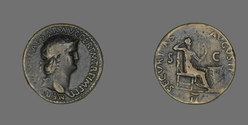 Dupondius (Coin) Portraying Emperor Nero