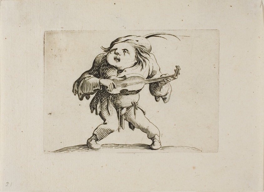 The Wobbly Man Playing the Guitar, from Varie Figure Gobbi