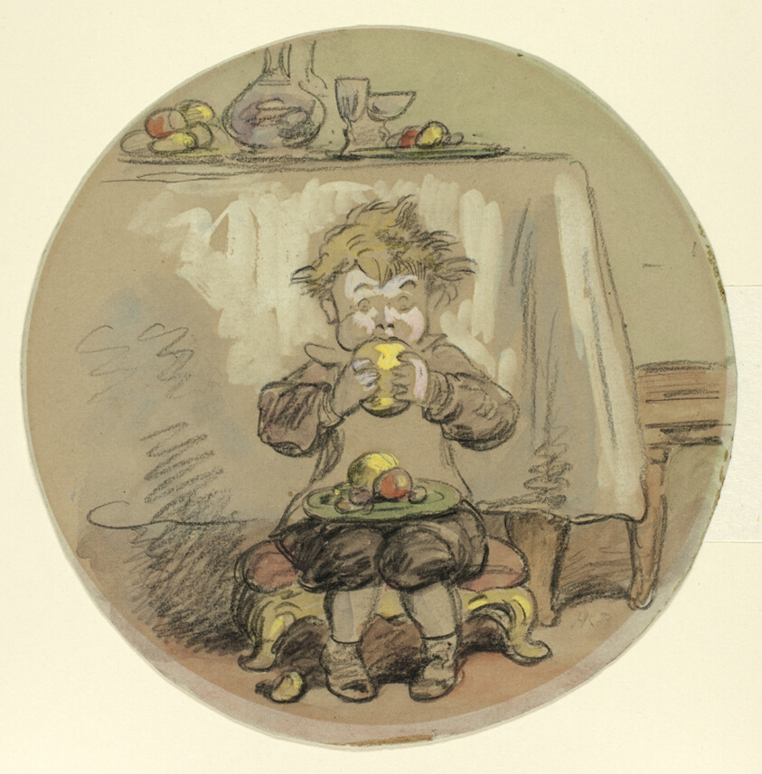 Boy Eating Fruit