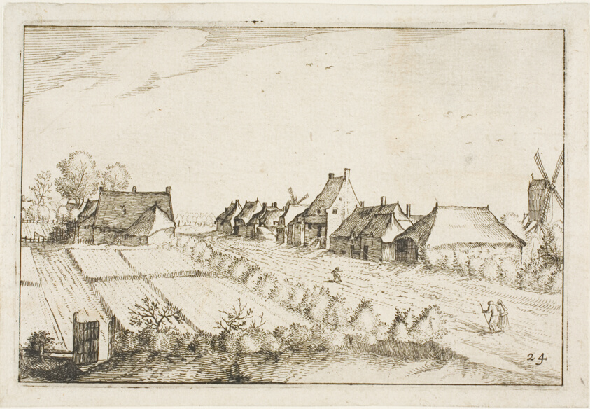 Fields and a Road, plate 24 after Pictures of Farms, Country Houses and Rustic Villages (Praediorum villarum et rusticarum casularum icones)