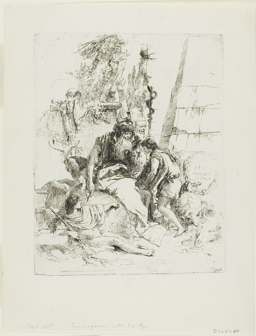 Two Magicians with Two Boys, from Scherzi