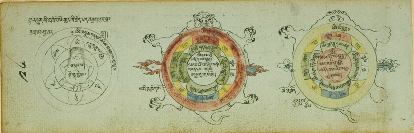 Page from a Manuscript with Diagrams Protecting against Children's Illnesses