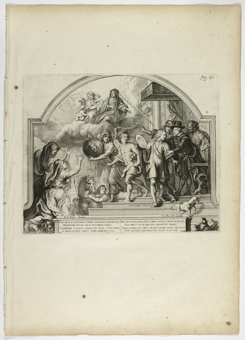 Philip IV Appointing Prince Ferdinand Governor of the Netherlands, plate 25 from Casperius Gevartius, Pompa Introitus Honori Serenissimi Principis Ferdinandi (Triumphal Entry of the Most Serene and Honorable Cardinal-Infante Ferdinand)