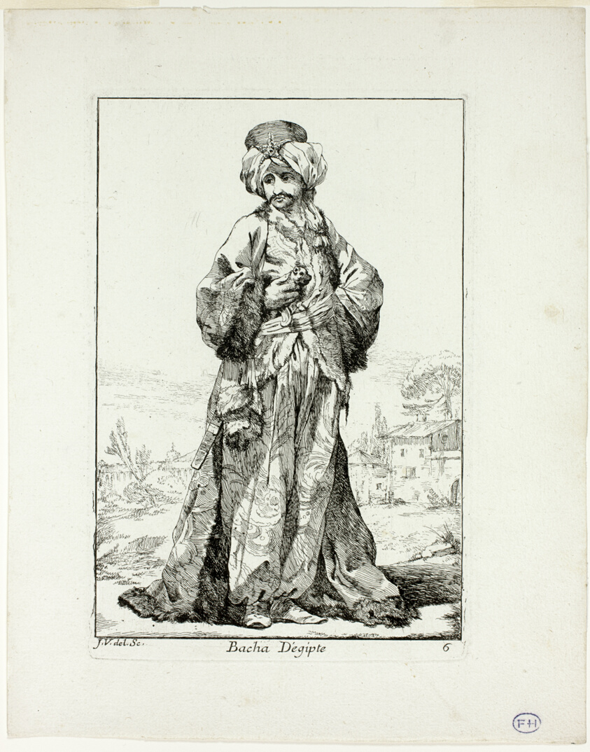 Bacha d'Égypte, plate six from Caravanne du Sultan à la Mecque