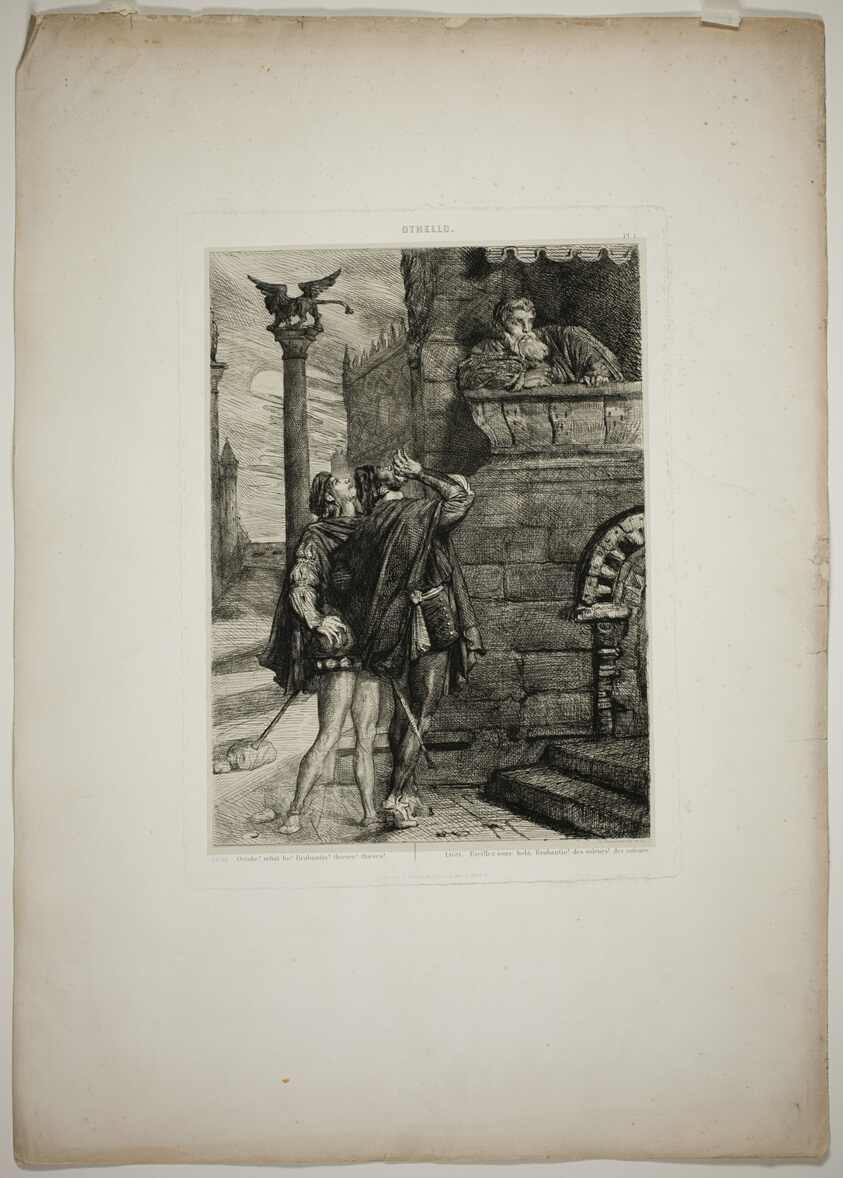 Owake! what ho! Brabantio! thieves! thieves!, plate one from Othello