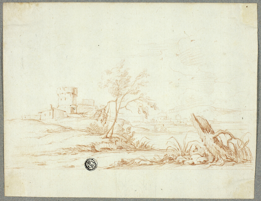 Tower and other Buildings in Landscape