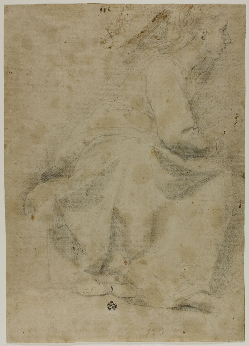 Seated Woman in Profile to Right