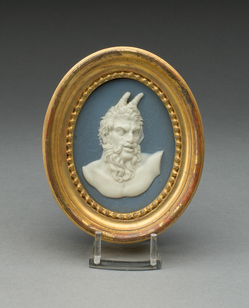 Plaque with Head of a Satyr