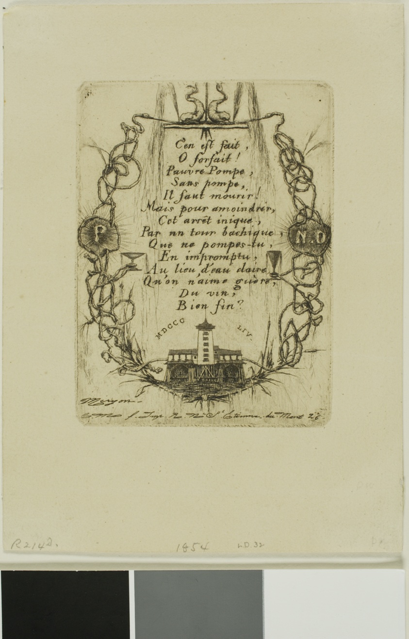 Pompe Notre-Dame, Paris, small plate