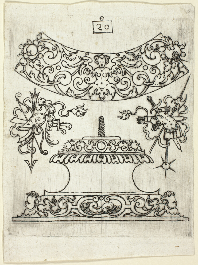 Plate 20, from XX Stuck zum (ornamental designs for goblets and beakers)
