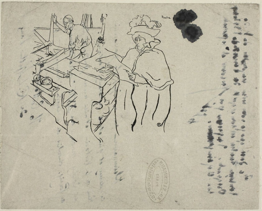 Cover of L'Estampe originale, with notes
