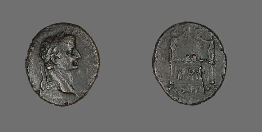 Coin Portraying Emperor Tiberius