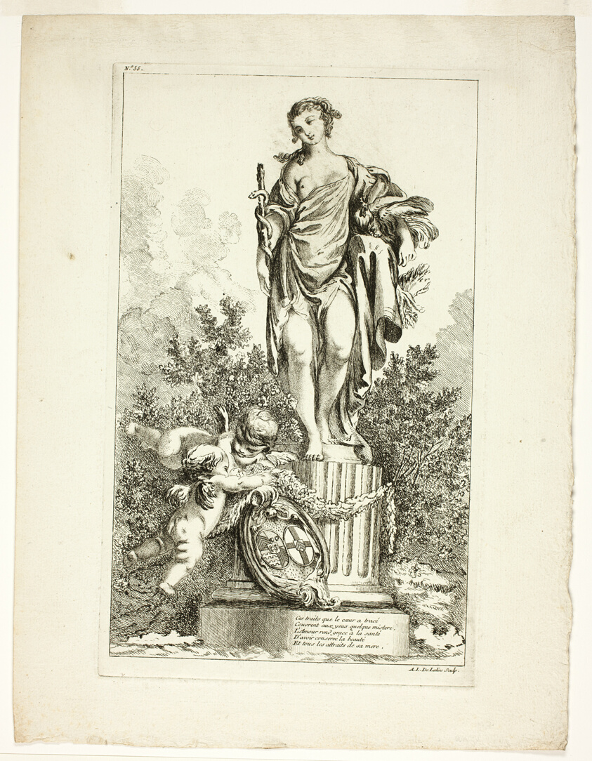 Two Lovers Giving Thanks to the Statue of Health